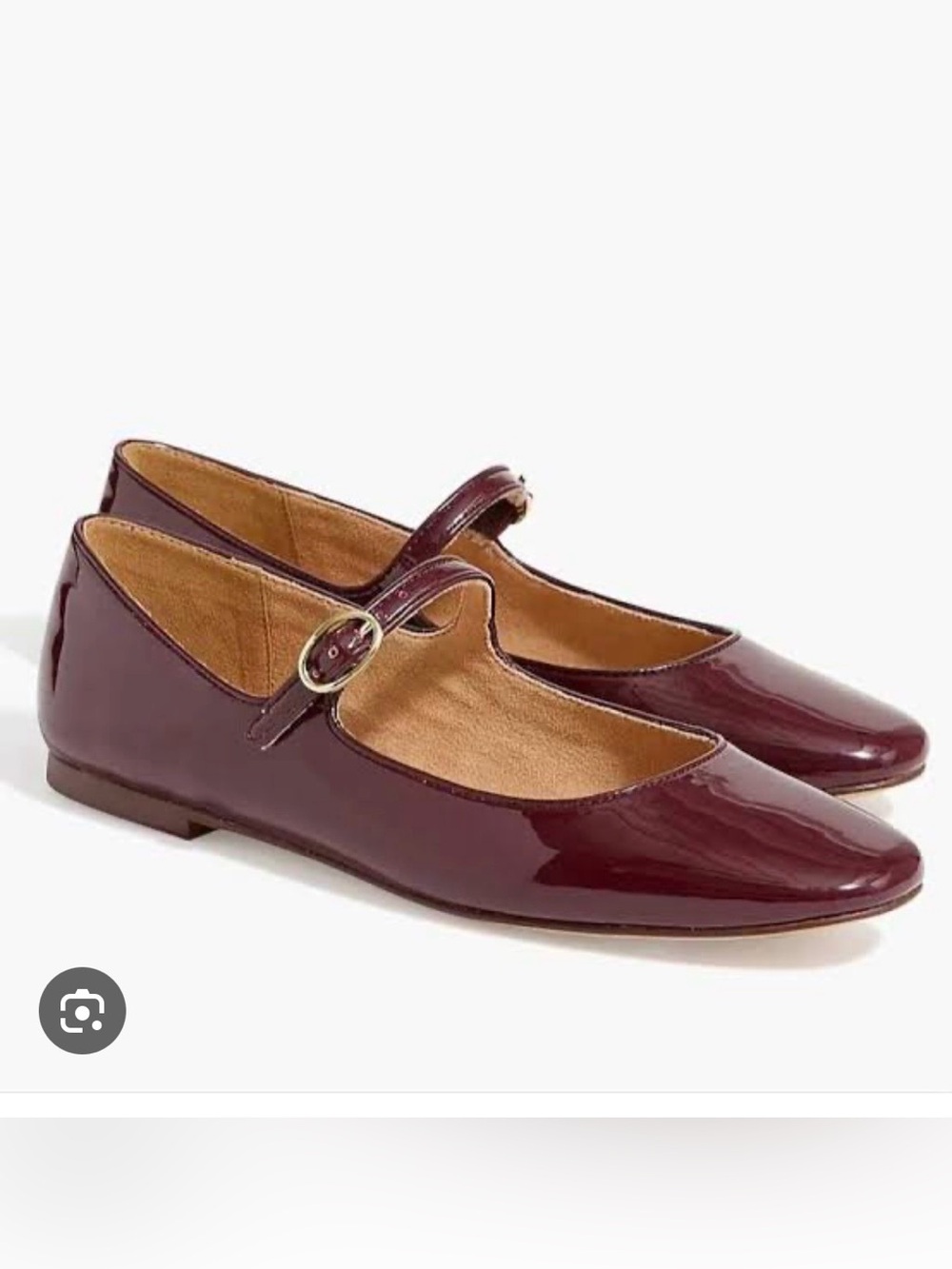 J. Crew Factory Patent Burgundy Mary Jane’s
